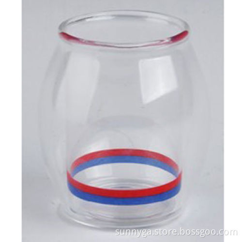 High Boron Silicone Tea Cup with Decal, 220mL Capacity